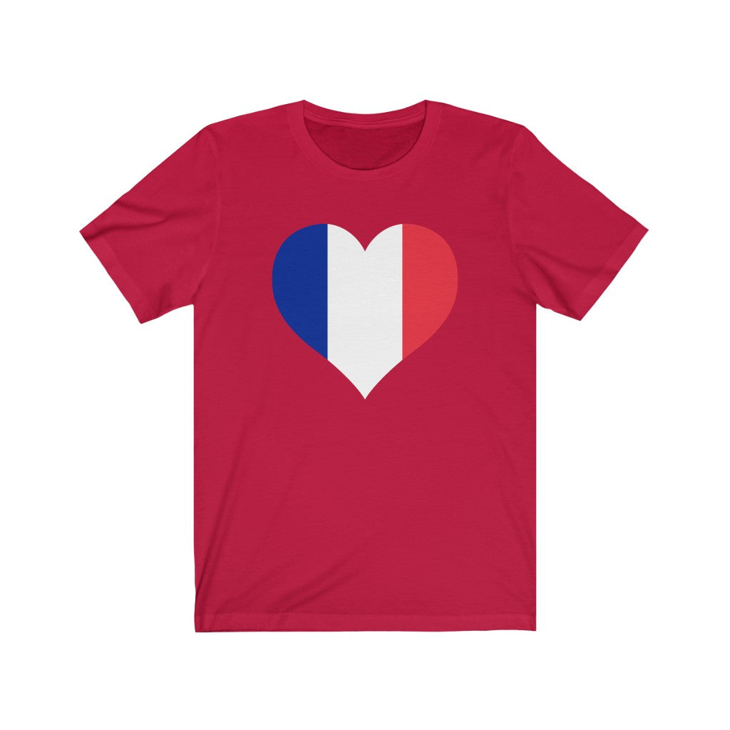 France Heart Flag Premium Tee - Unisex