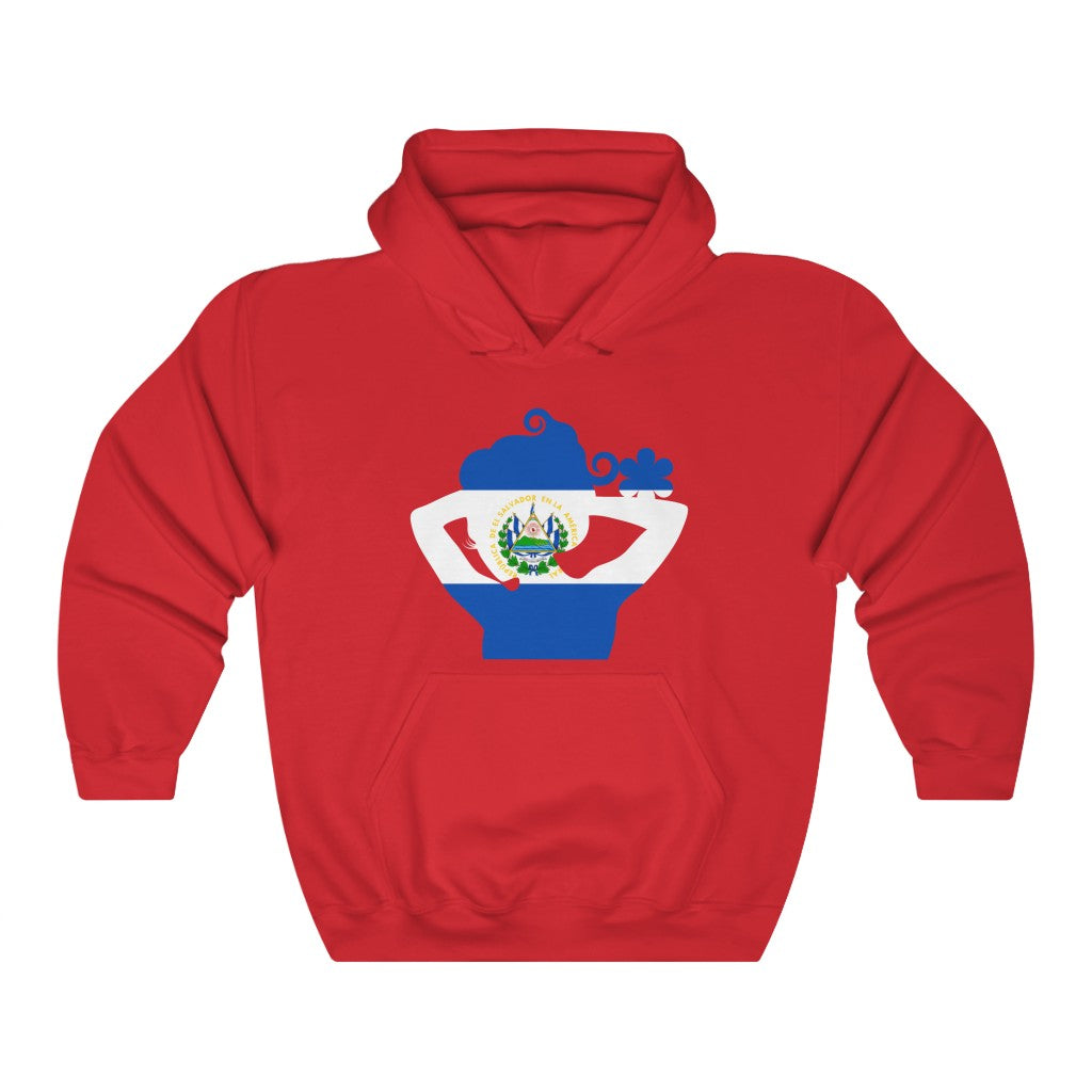 El Salvador Lady Flag Hoodie Sweatshirt - Unisex