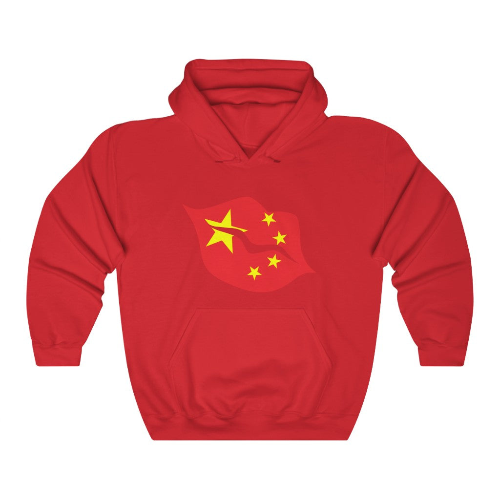 China Lips Flag Hoodie Sweatshirt - Unisex