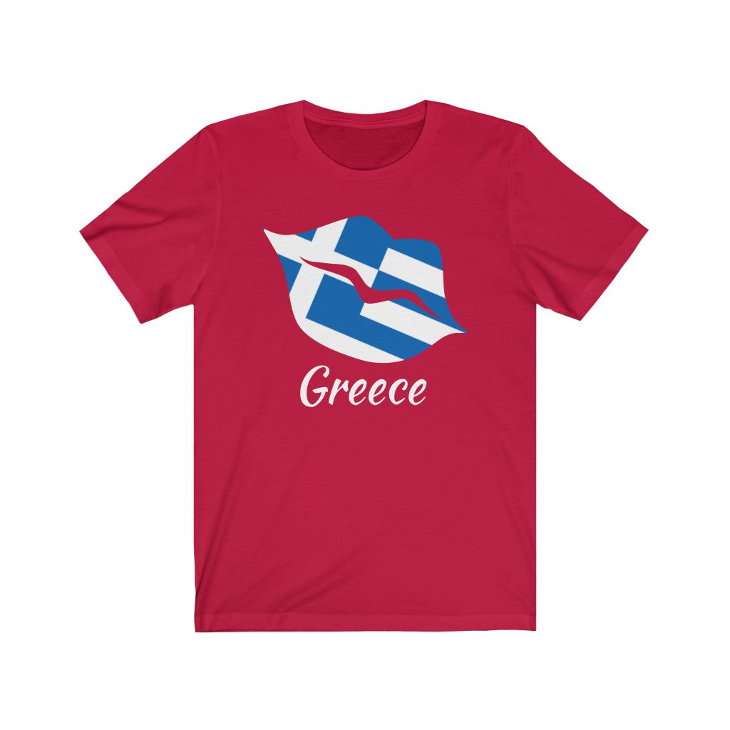 Greece Lips Flag Premium Tee 2 - Unisex