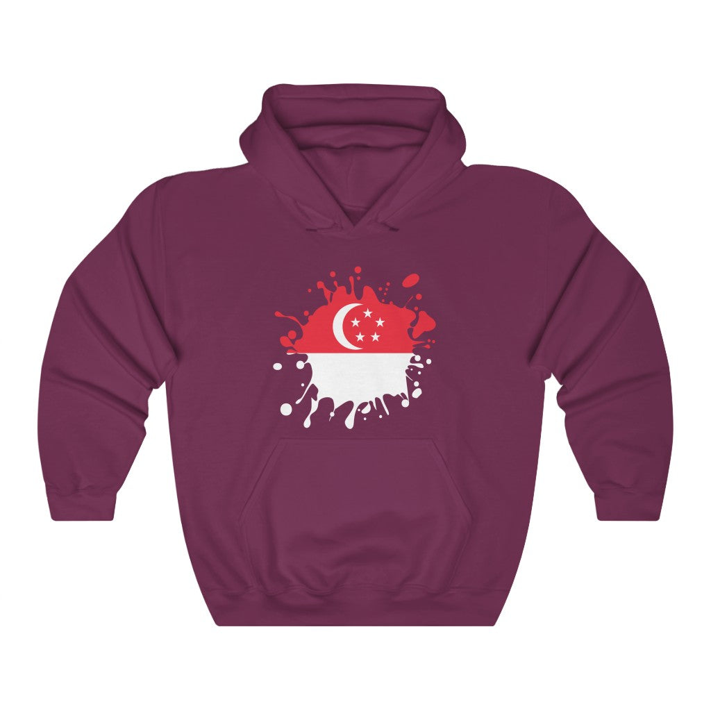 Singapore Splat Flag Hoodie Sweatshirt - Unisex