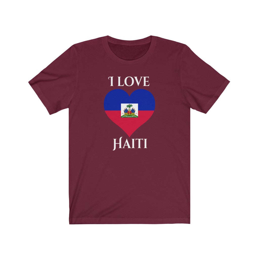 Haiti Heart Flag Premium Tee 2 - Unisex