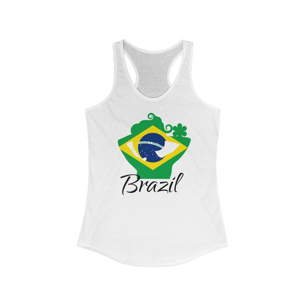 Brazil Lady Flag Tank 1 - Women