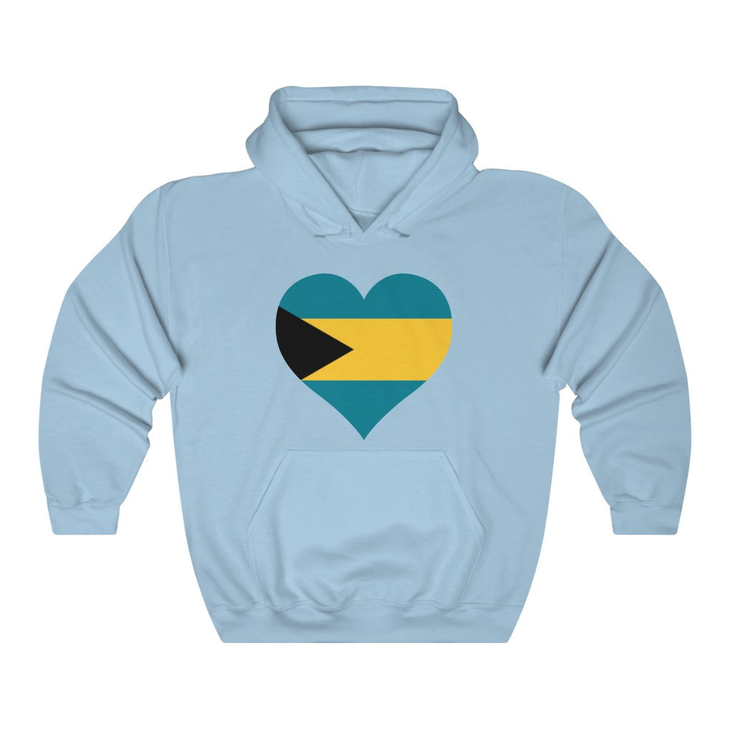 Bahamas Heart Flag Hoodie Sweatshirt - Unisex