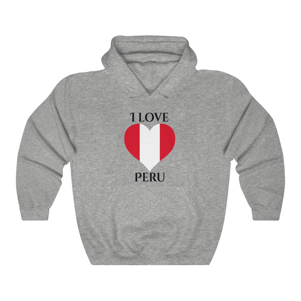 Peru Heart Flag Hoodie Sweatshirt 1 - Unisex
