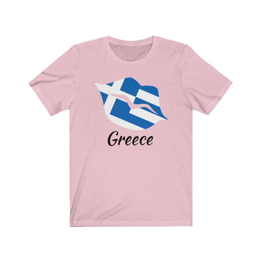 Greece Lips Flag Premium Tee 1 - Unisex