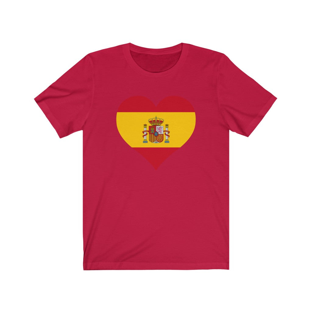 Spain Heart Flag Premium Tee - Unisex