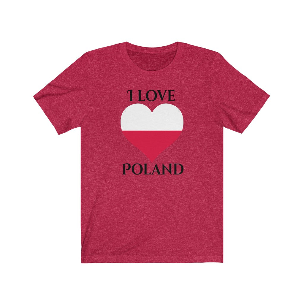 Poland Heart Flag Premium Tee 1 - Unisex