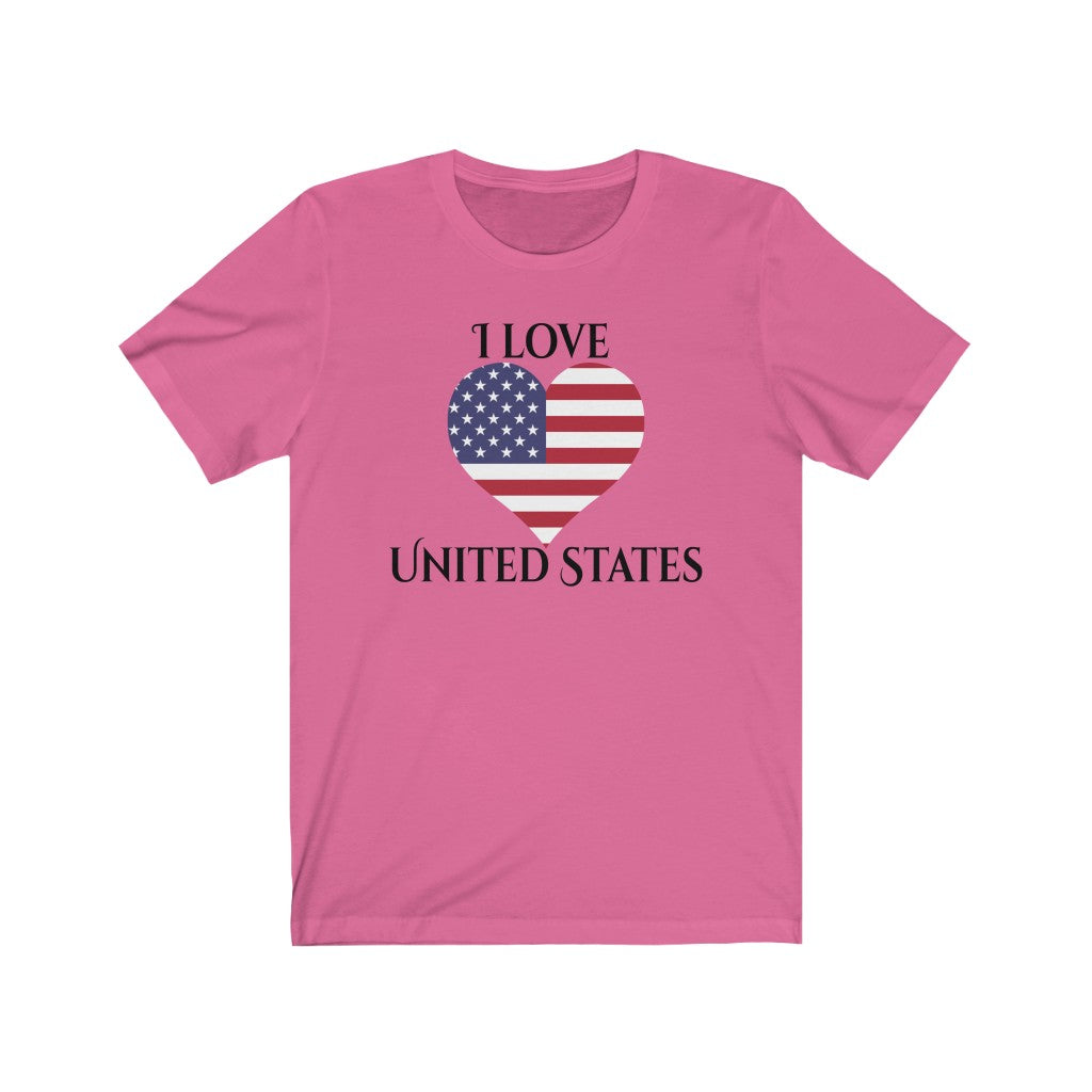 United States of America Heart Flag Premium Tee 1 - Unisex