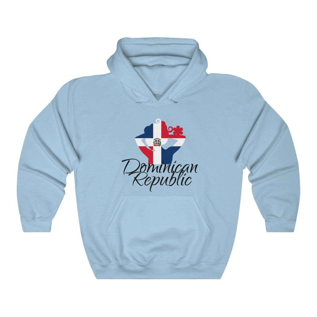 Dominican Republic Lady Flag Hoodie Sweatshirt 3 - Unisex