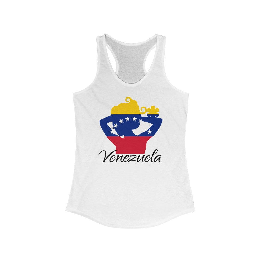 Venezuela Lady Flag Tank 1 - Women