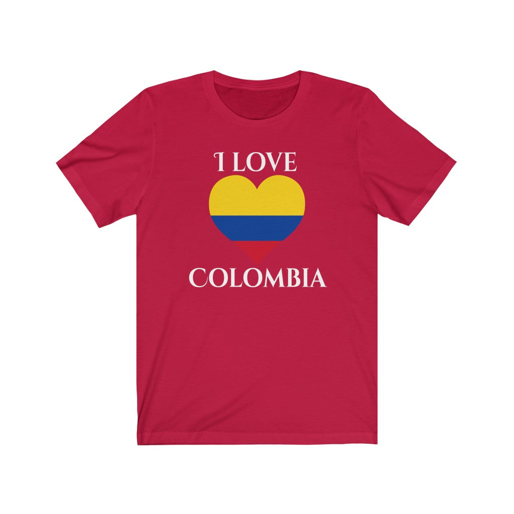 Colombia Heart Flag Premium Tee 2 - Unisex