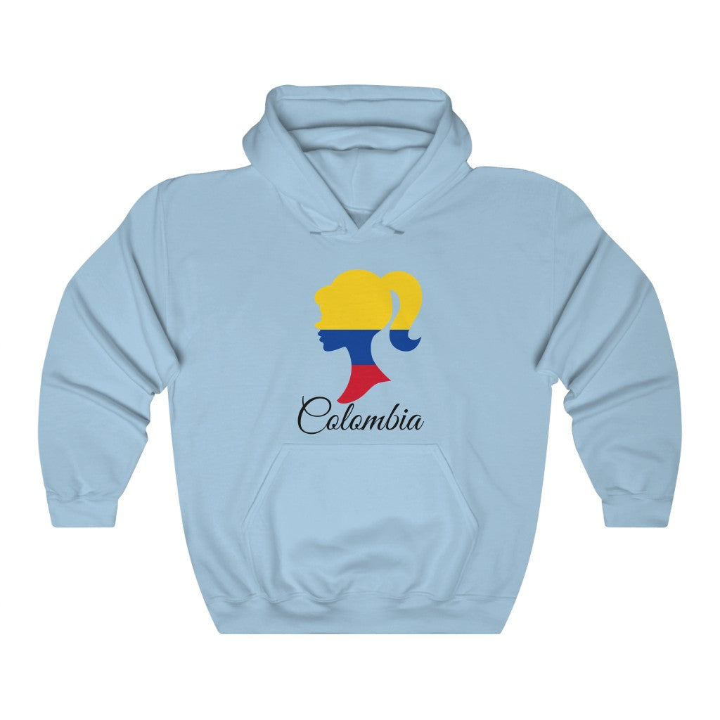 Colombia Girl Flag Hoodie Sweatshirt 1 - Unisex