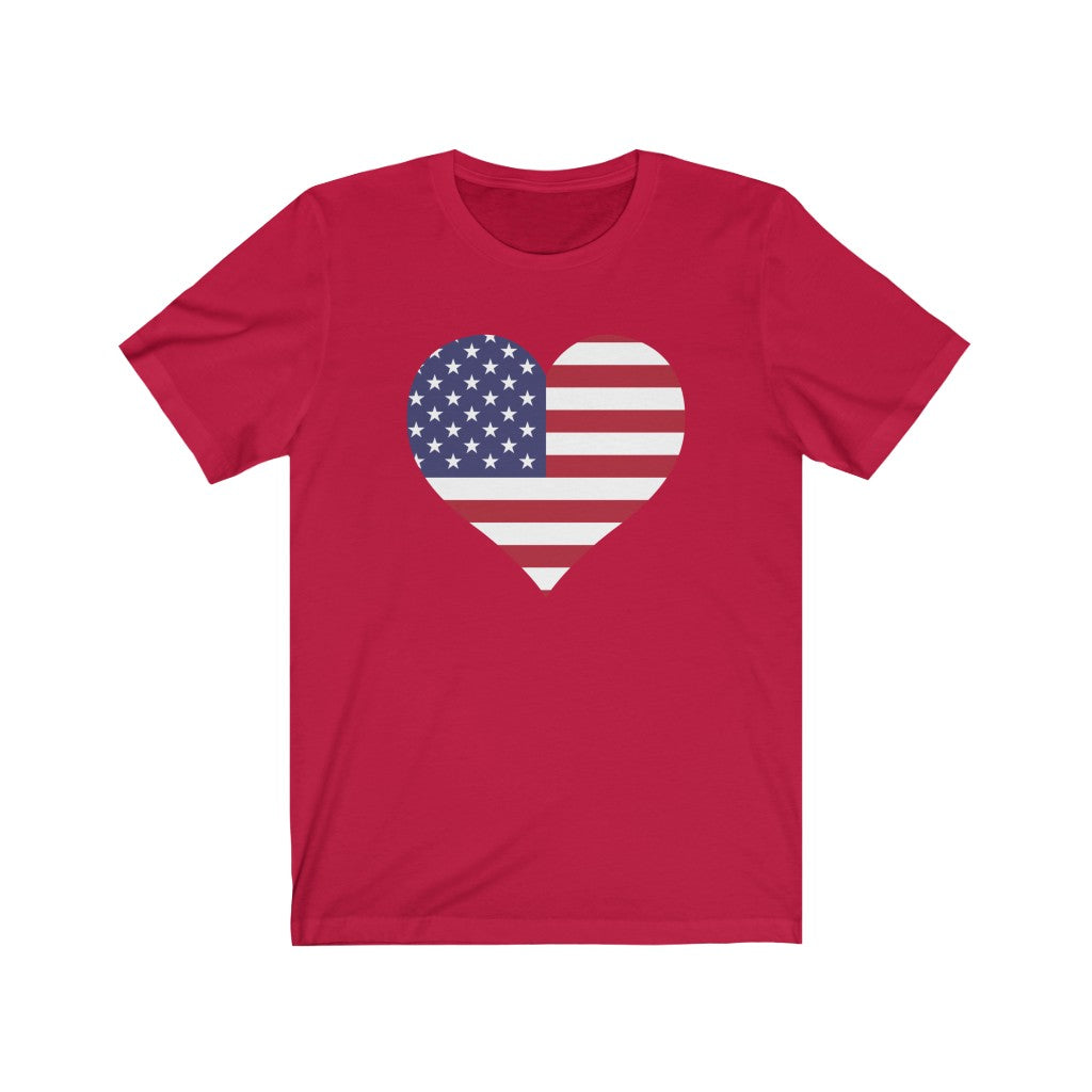 United States of America Heart Flag Premium Tee - Unisex