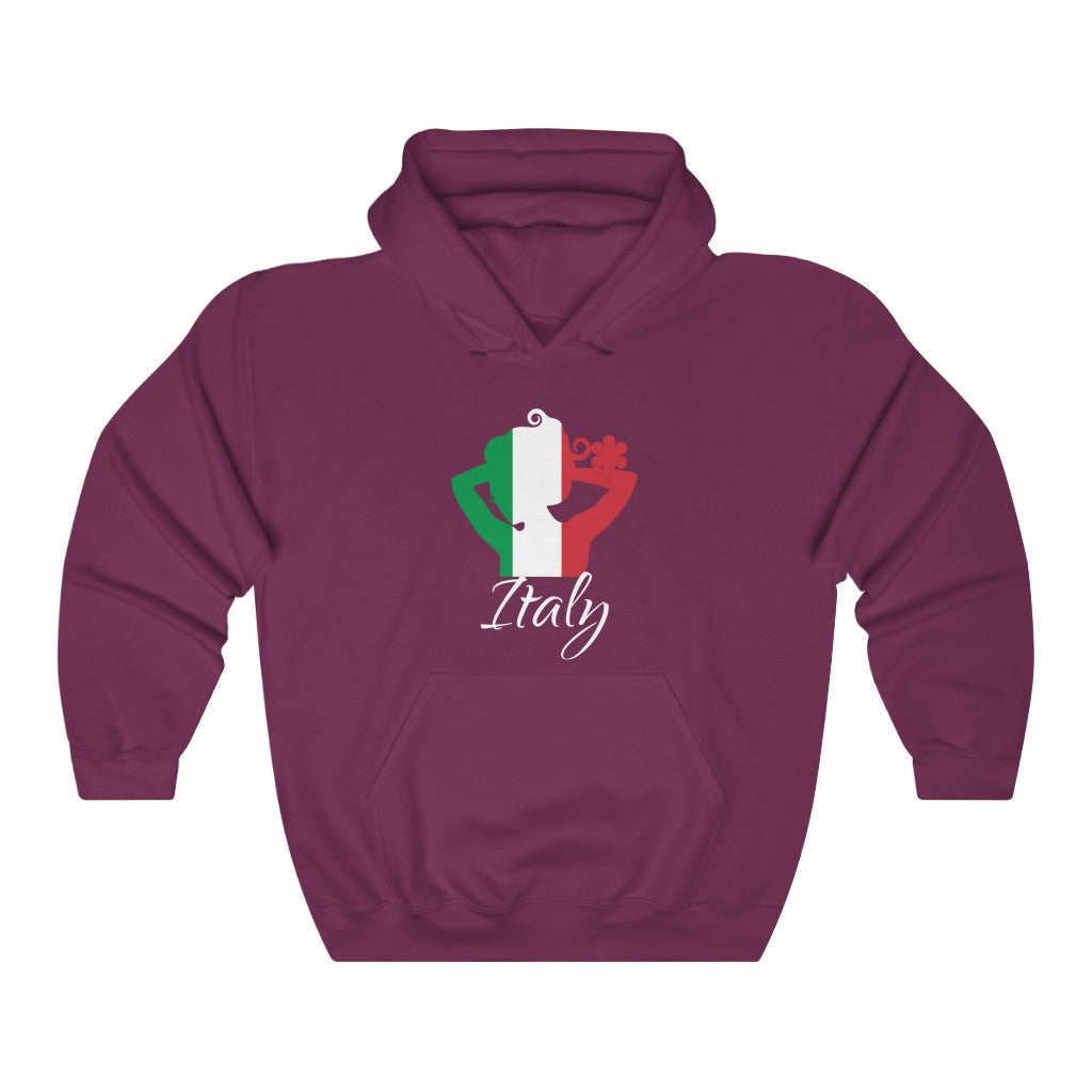 Italy Lady Flag Hoodie Sweatshirt 2 - Unisex