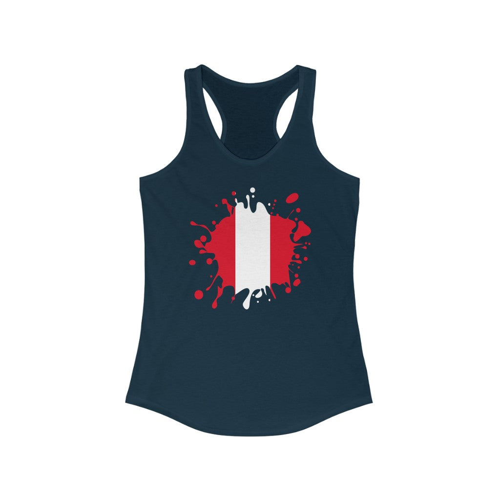 Peru Splat Flag Tank - Women