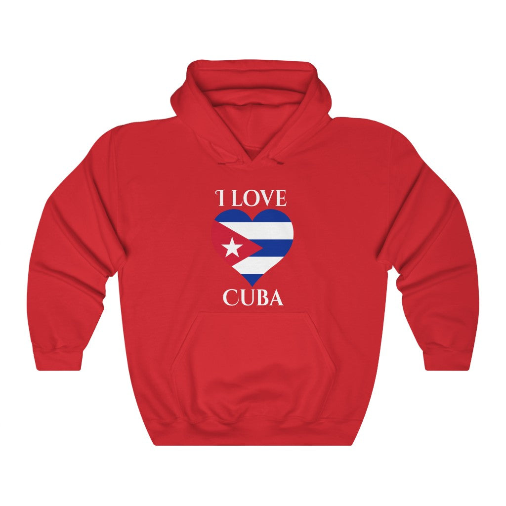 Cuba Heart Flag Hoodie Sweatshirt 2 - Unisex