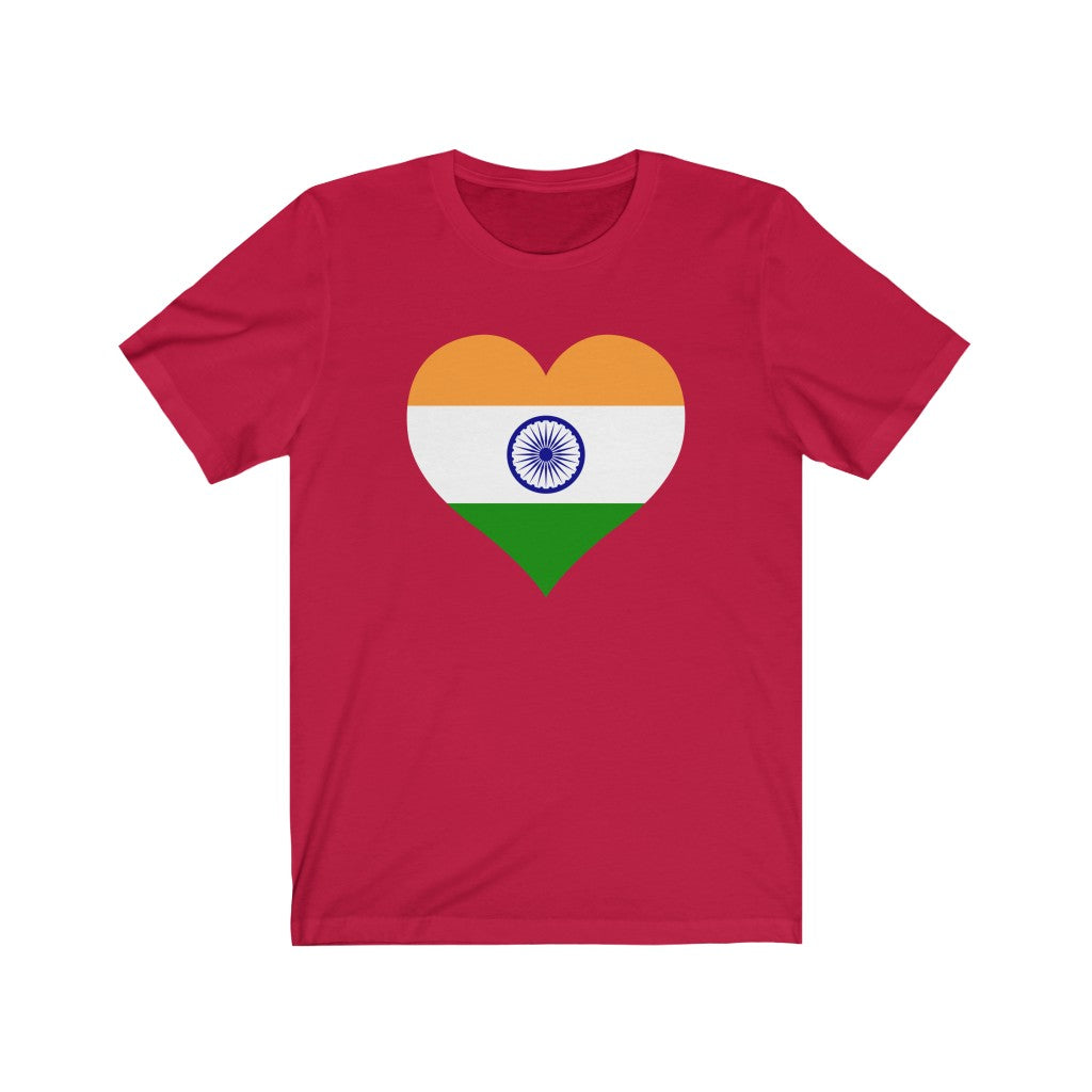 India Heart Flag Premium Tee - Unisex