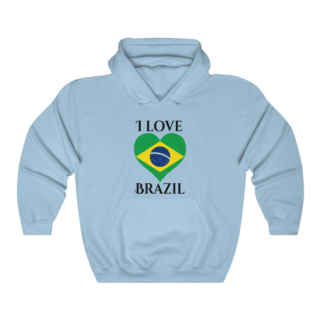 Brazil Heart Flag Hoodie Sweatshirt 1 - Unisex