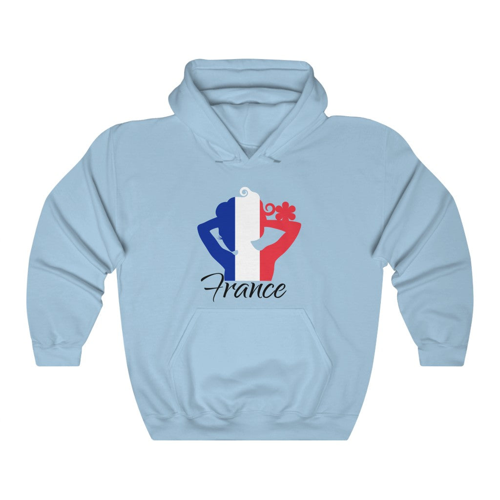 France Lady Flag Hoodie Sweatshirt 1 - Unisex