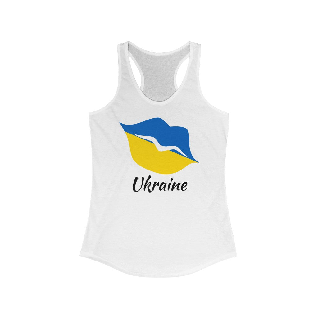 Ukraine Lips Flag Tank 1 - Women