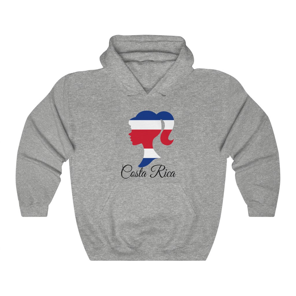 Costa Rica Girl Flag Hoodie Sweatshirt 1 - Unisex