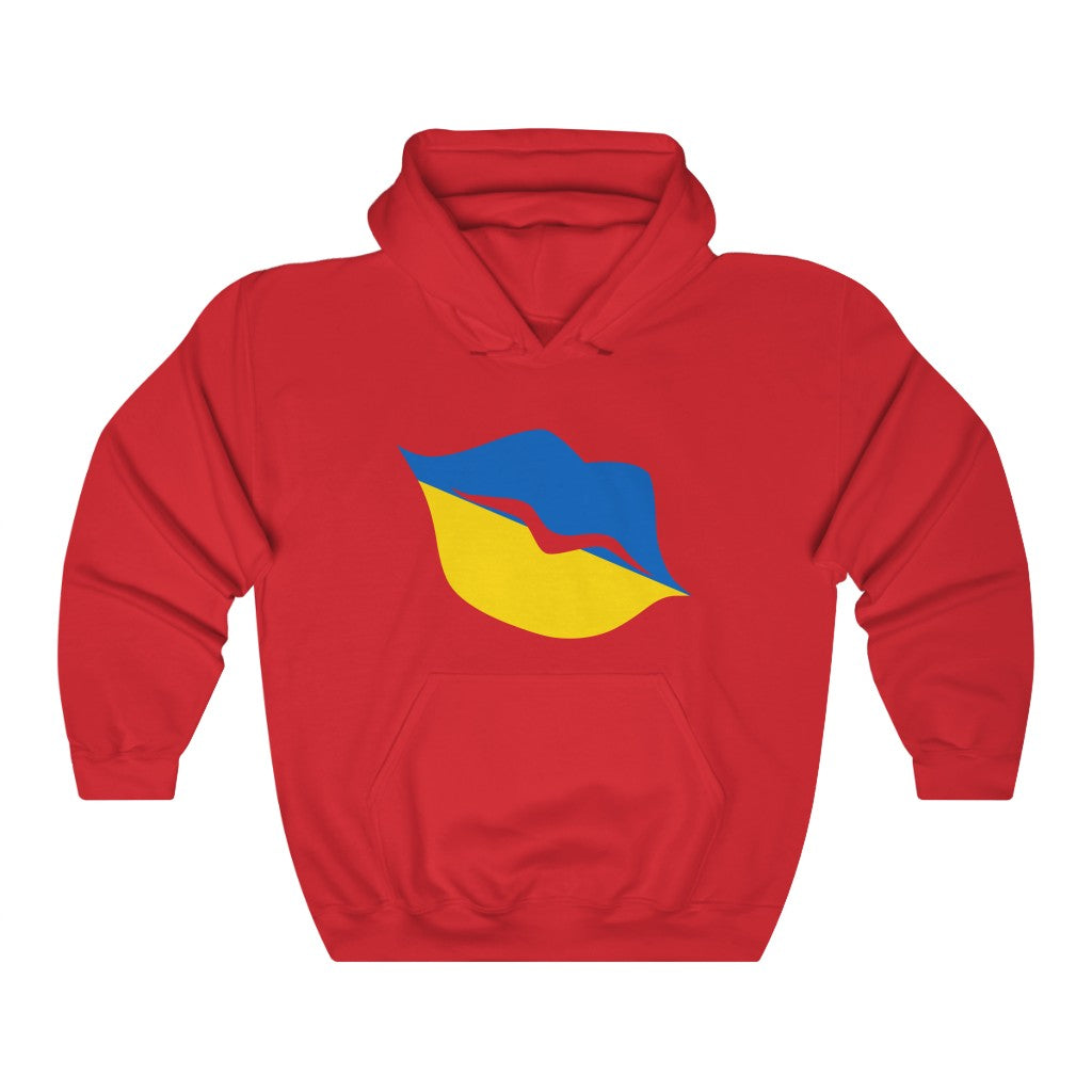 Ukraine Lips Flag Hoodie Sweatshirt - Unisex