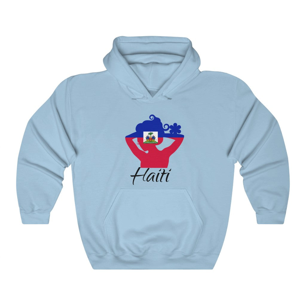 Haiti Lady Flag Hoodie Sweatshirt 1 - Unisex
