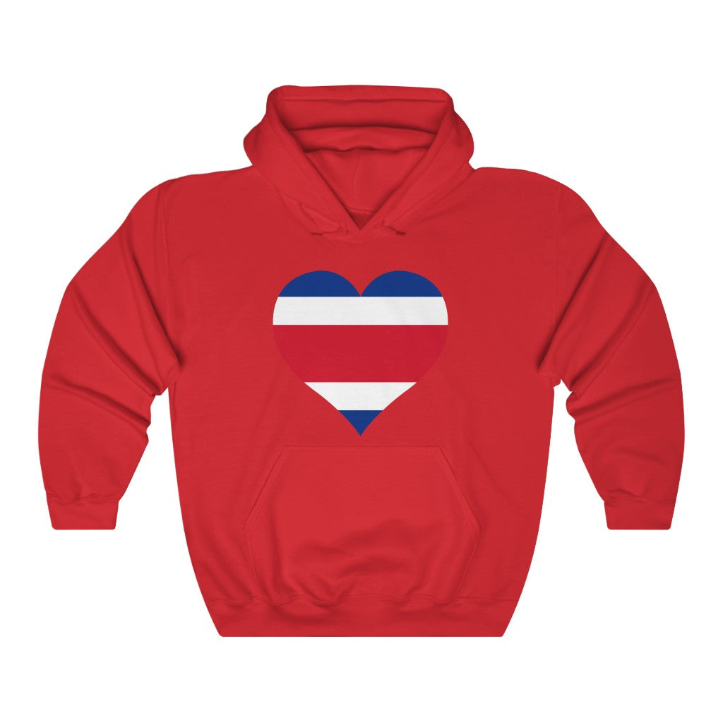 Costa Rica Heart Flag Hoodie Sweatshirt - Unisex