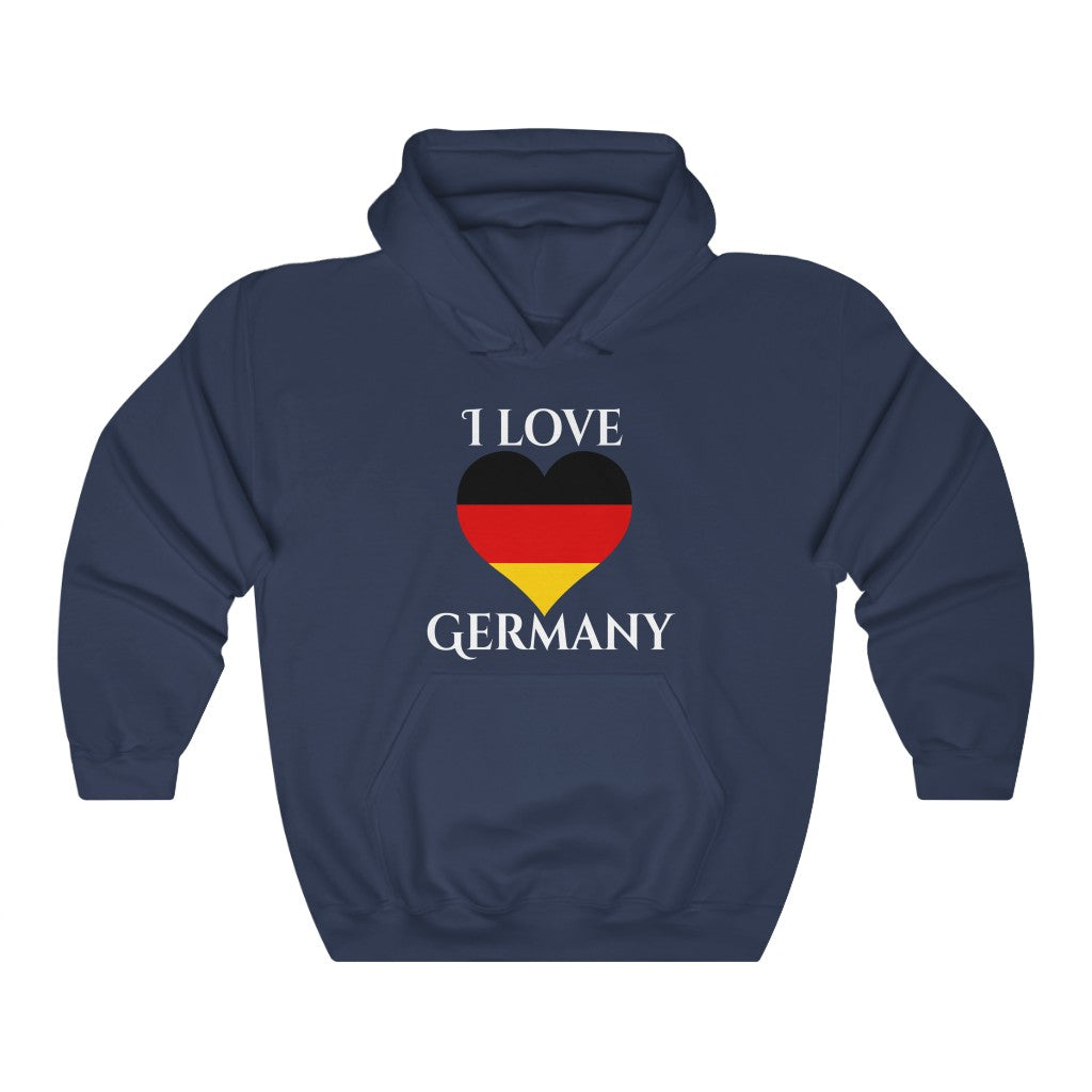 Germany Heart Flag Hoodie Sweatshirt 2 - Unisex