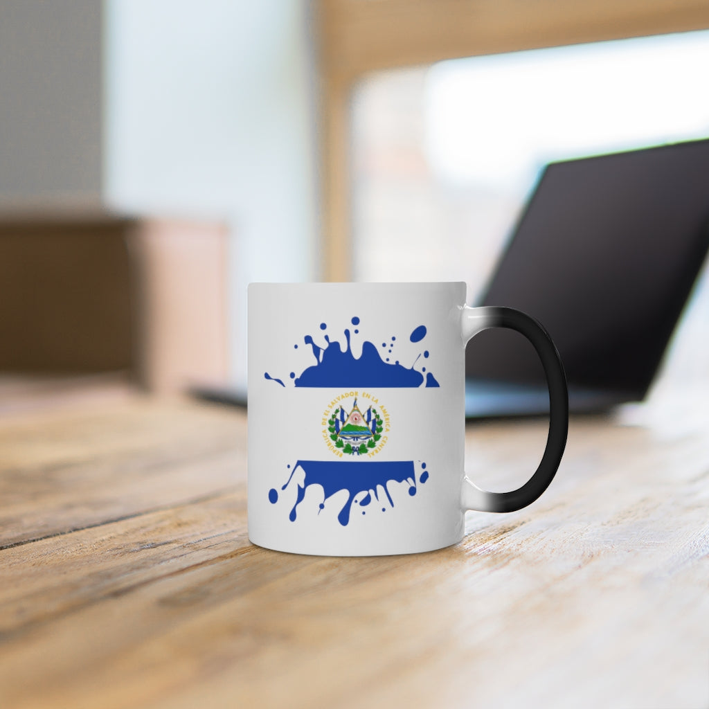 El Salvador Republic Splat Color Changing Mug