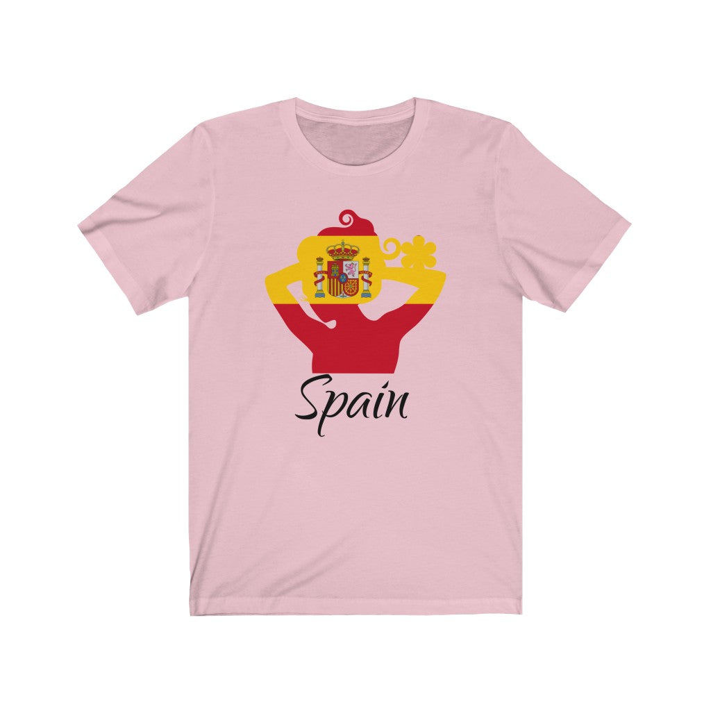 Spain Lady Flag Premium Tee 1 - Unisex