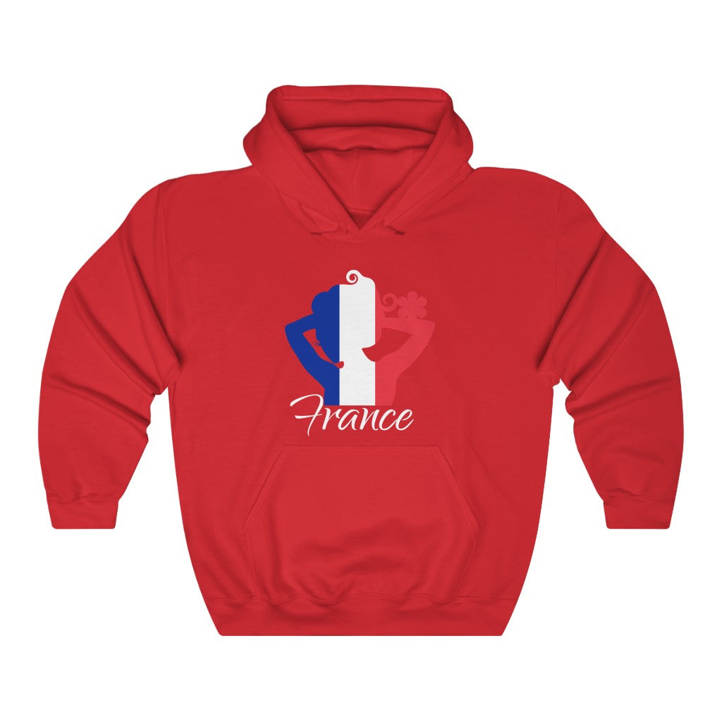 France Lady Flag Hoodie Sweatshirt 2 - Unisex