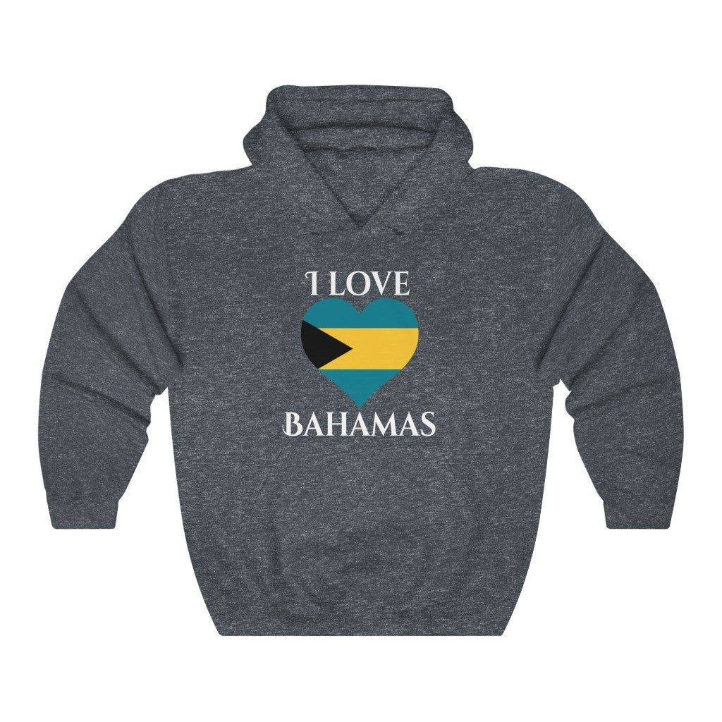 Bahamas Heart Flag Hoodie Sweatshirt 2 - Unisex