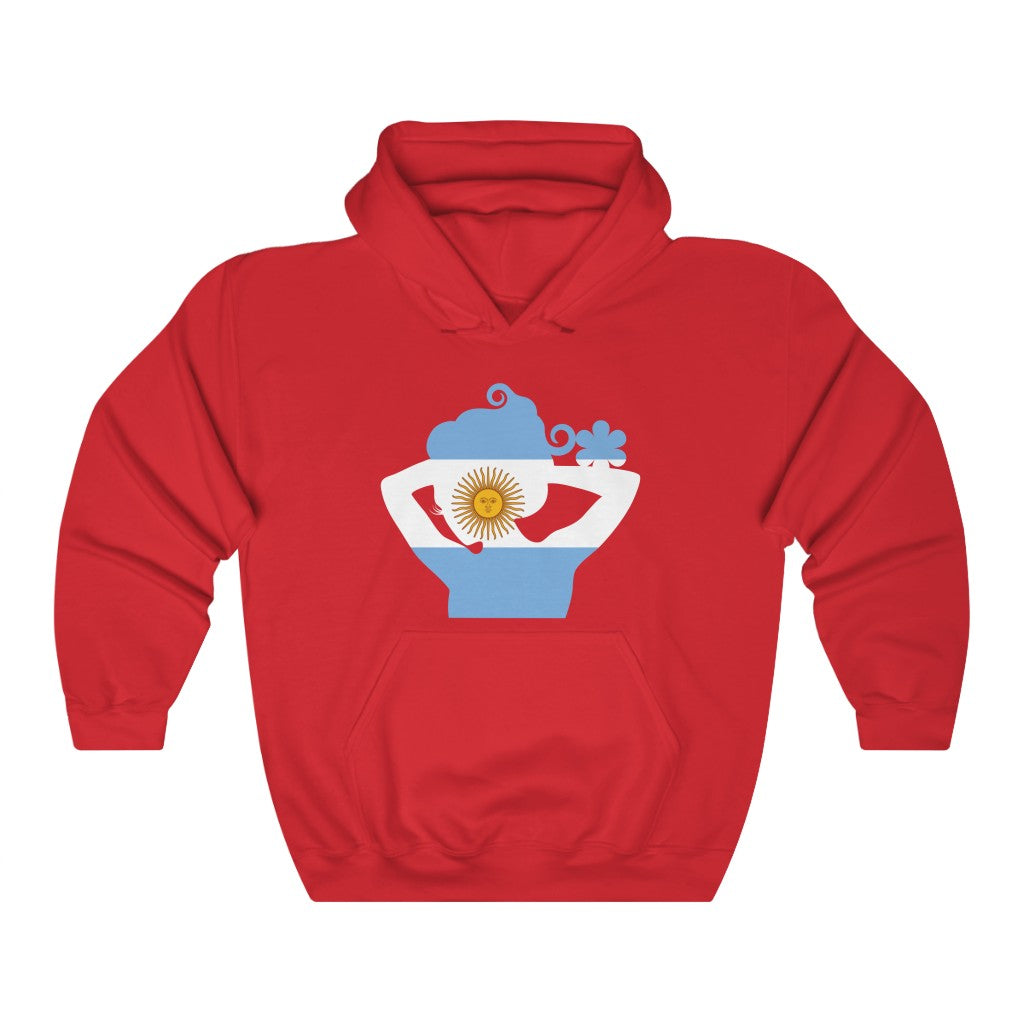Argentina Lady Flag Hoodie Sweatshirt - Unisex
