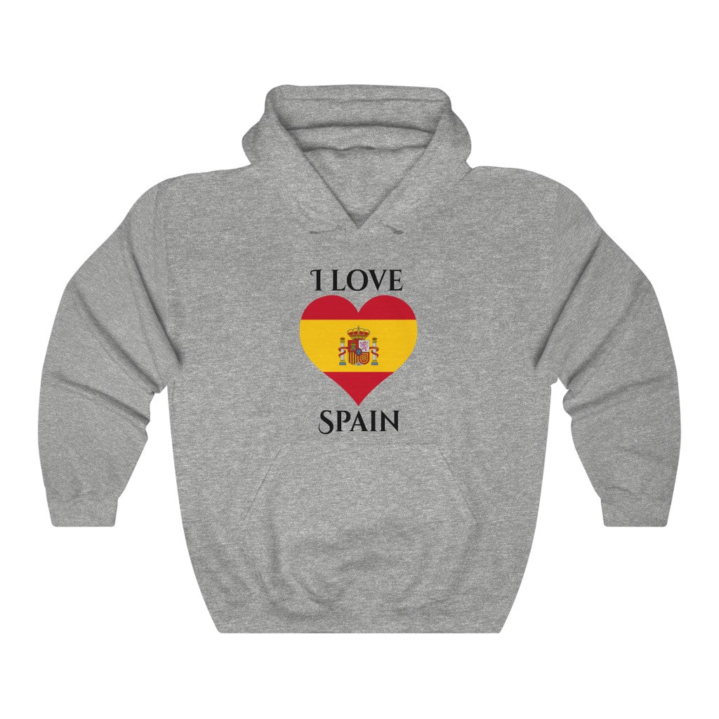 Spain Heart Flag Hoodie Sweatshirt 1 - Unisex