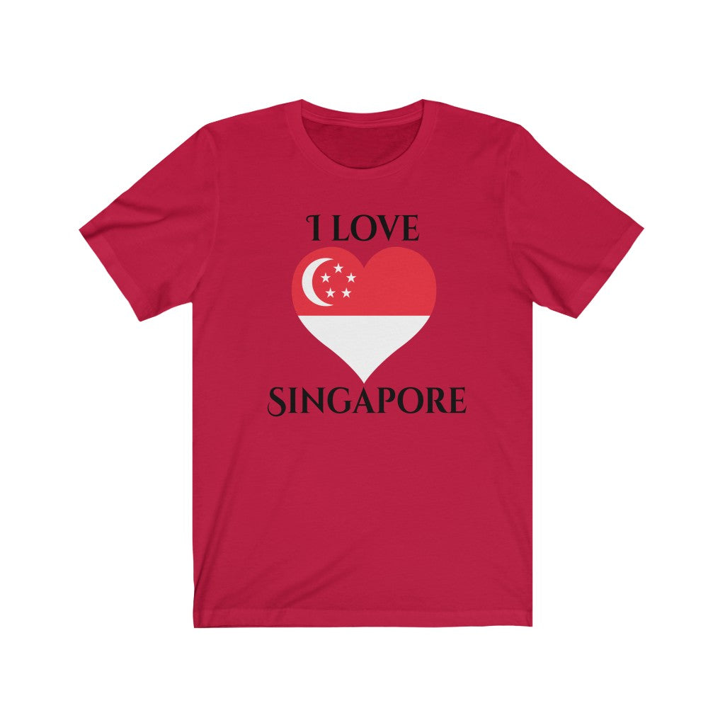 Singapore Heart Flag Premium Tee 1 - Unisex