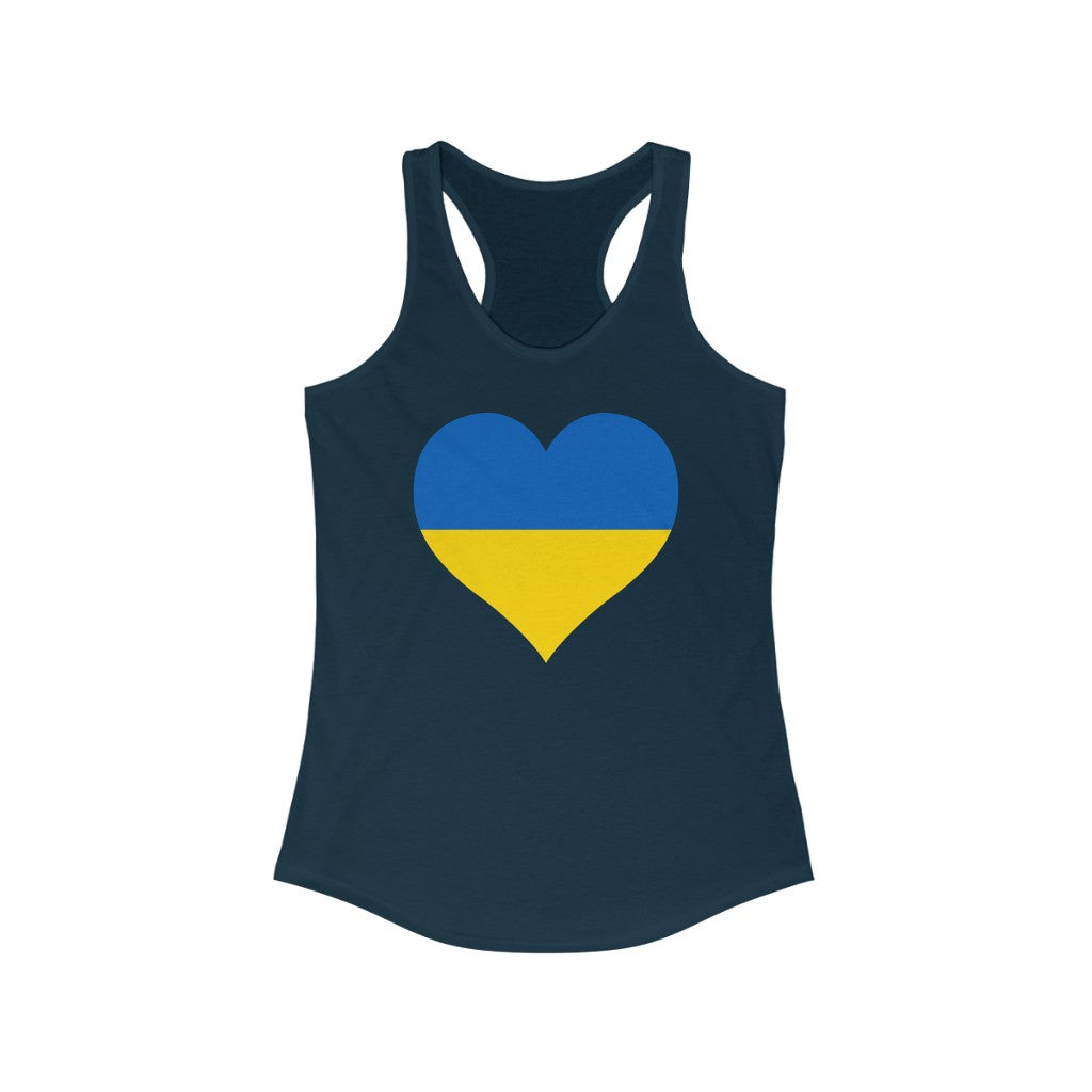 Ukraine Heart Flag Tank - Women