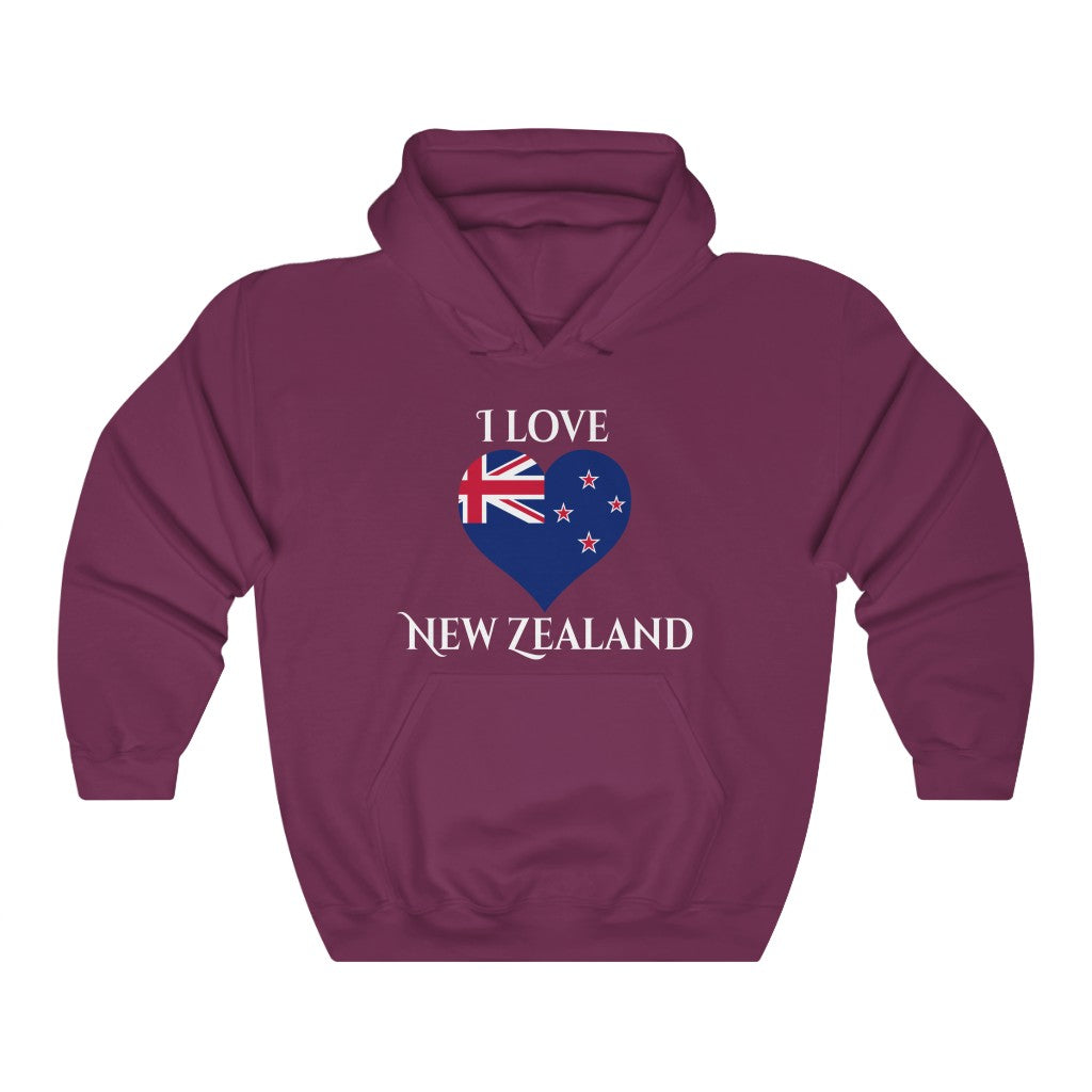 New Zealand Heart Flag Hoodie Sweatshirt 2 - Unisex