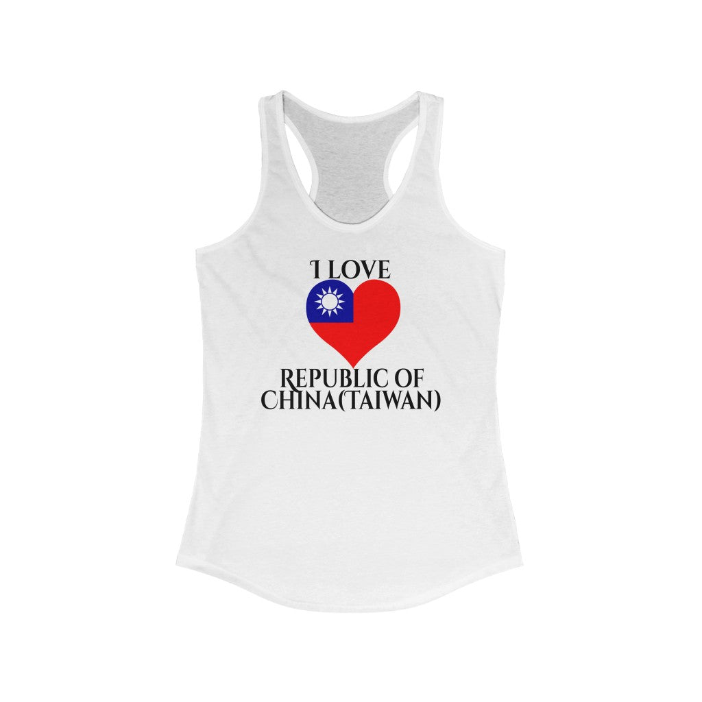 Republic of China - Taiwan Heart Flag Tank 1 - Women