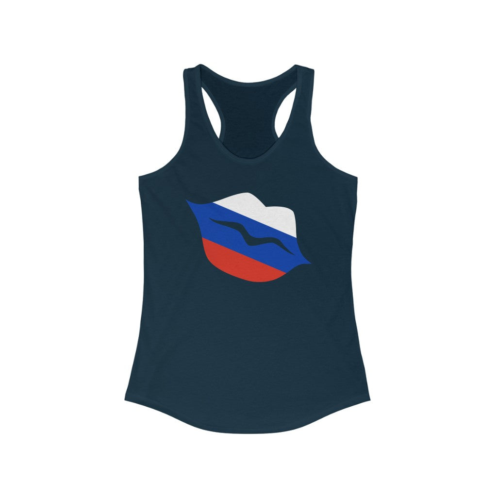 Russia Lips Flag Tank - Women