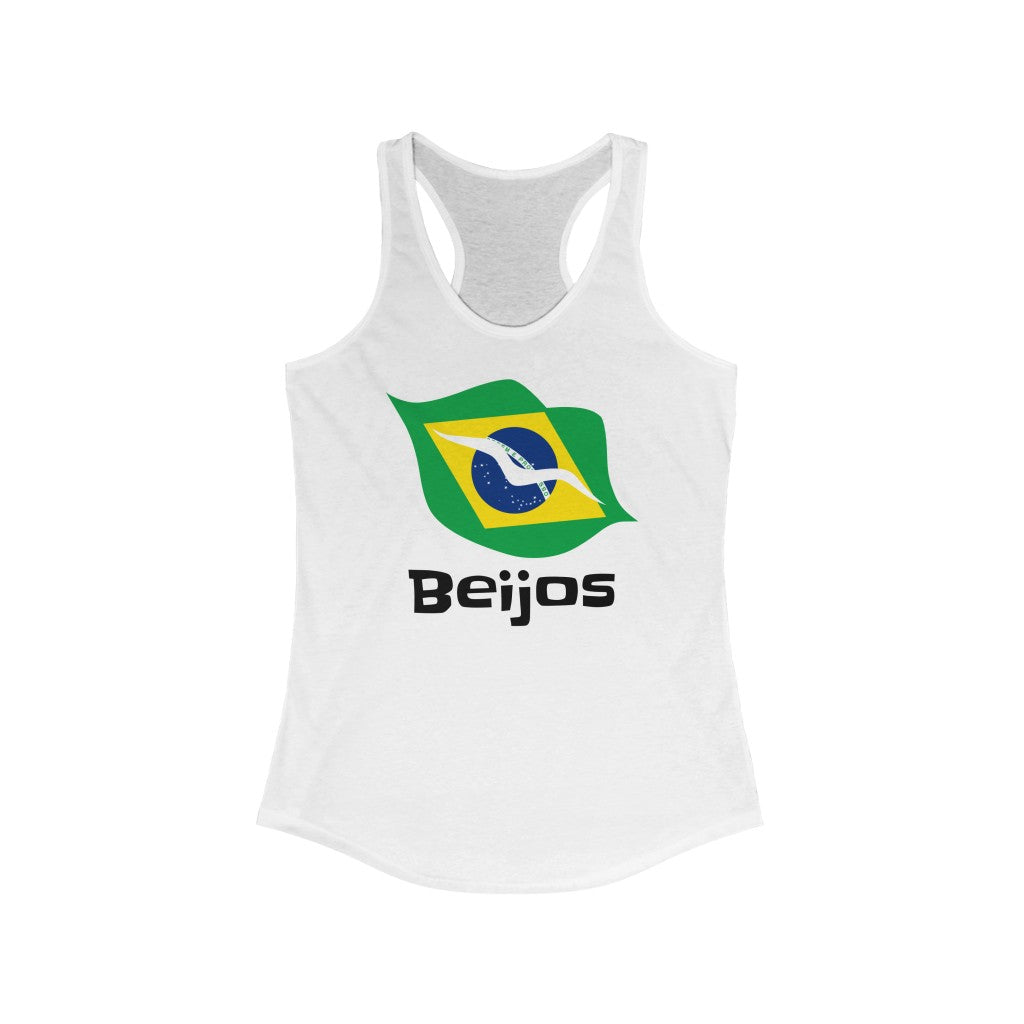 Brazil (Beijos) Lips Flag Tank 1 - Women