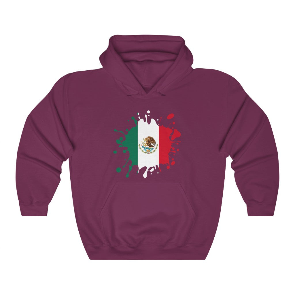 Mexico Splat Flag Hoodie Sweatshirt - Unisex