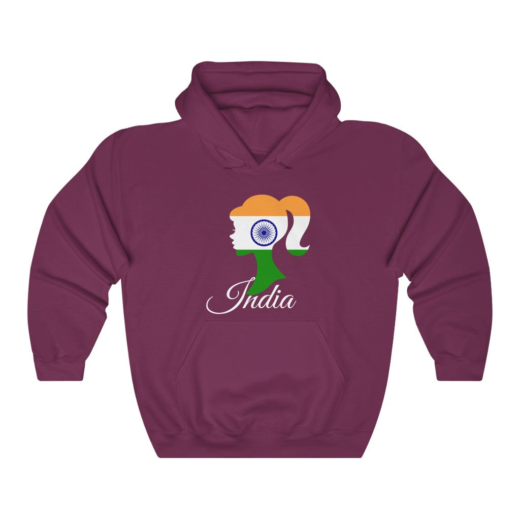 India Girl Flag Hoodie Sweatshirt 2 - Unisex