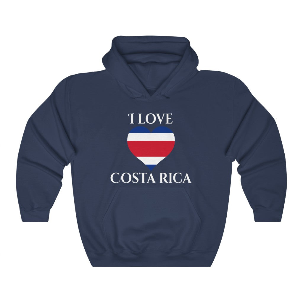 Costa Rica Heart Flag Hoodie Sweatshirt 2 - Unisex
