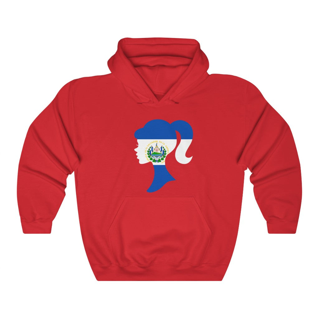 El Salvador Girl Flag Hoodie Sweatshirt - Unisex