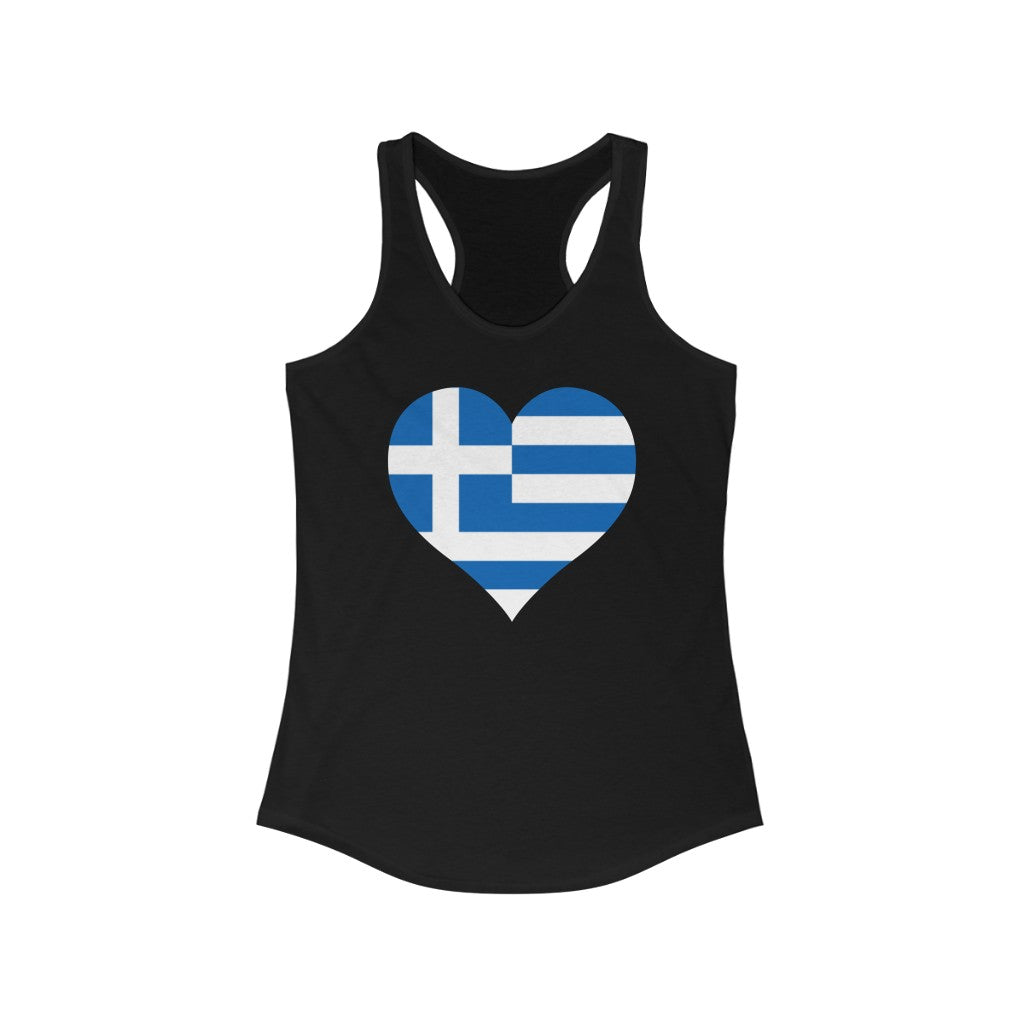 Greece Heart Flag Tank - Women