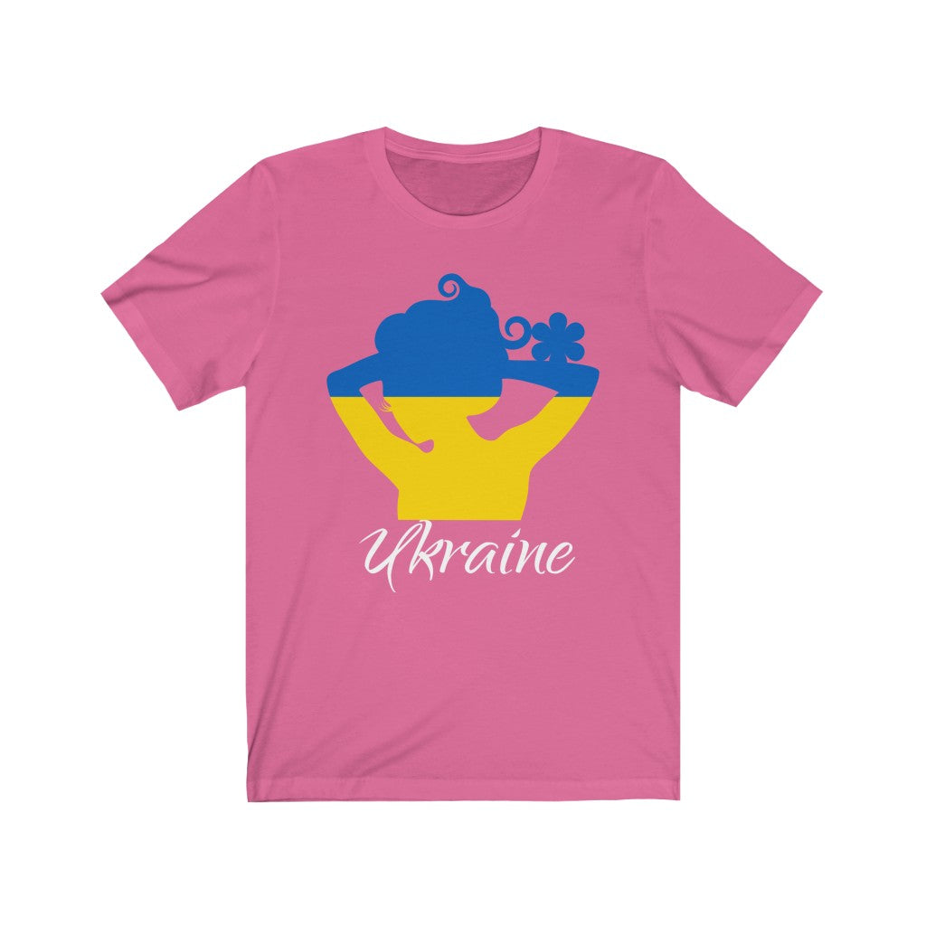 Ukraine Lady Flag Premium Tee 2 - Unisex