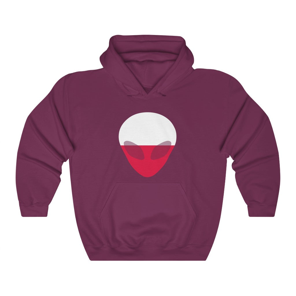 Poland Alien Flag Hoodie Sweatshirt - Unisex