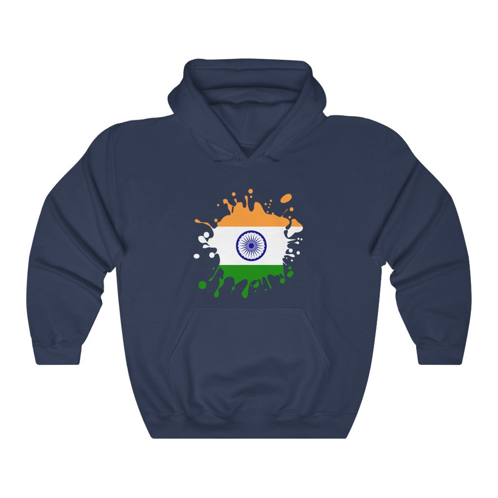 India Splat Flag Hoodie Sweatshirt - Unisex